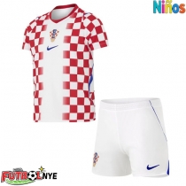 Camiseta Croacia Primera Equipación para niños Mundial 2026 manga corta (+ pantalones cortos)